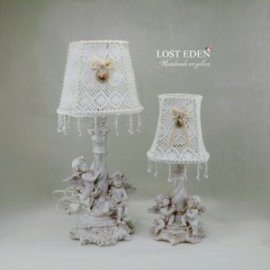 آباژور دستساز گیپوری گلدوزی شده طرح فرشته سایز بزرگ