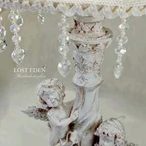 آباژور دستساز گیپوری گلدوزی شده طرح فرشته سایز بزرگ