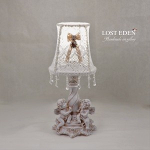 آباژور دستساز گیپوری گلدوزی شده طرح فرشته سایز کوچک