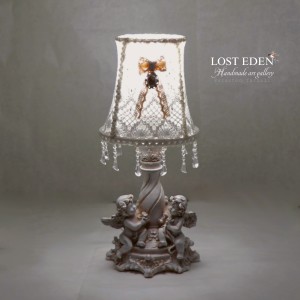 آباژور دستساز گیپوری گلدوزی شده طرح فرشته سایز کوچک