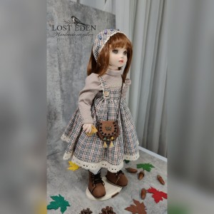 عروسک دستساز پارچه ای سه بعدی +جعبه چوبی لوکس