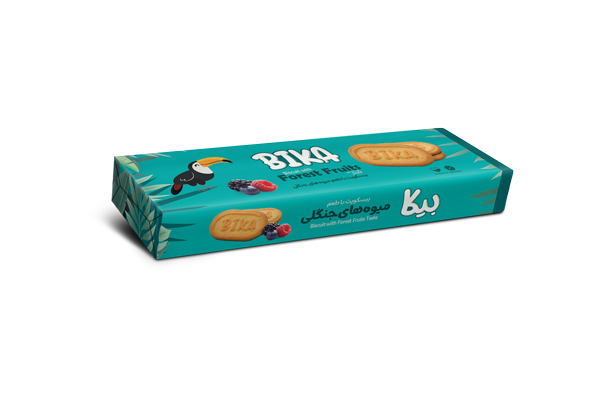 بیسکویت 130 گرمی  بیکا با طعم میوه های جنگلی