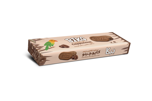 بیسکویت 130 گرمی بیکا کاکائویی با طعم کاپوچینو