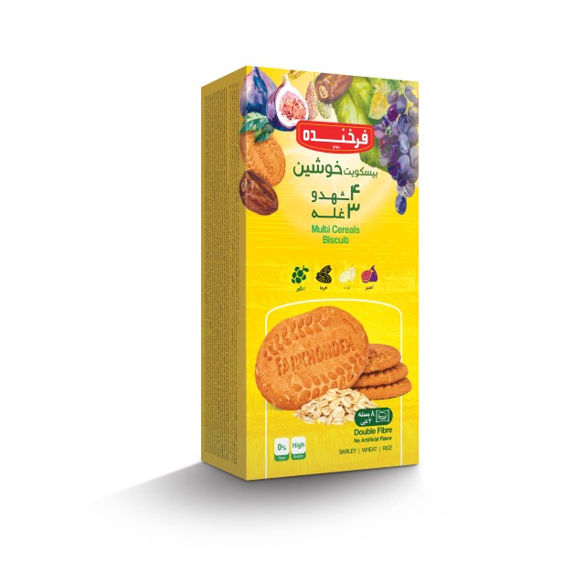 بیسکویت خوشین ۴ شهد و ۳ غله فرخنده