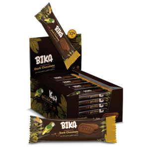 بیسکویت ۳۲ گرمی بیکا کاکائویی با طعم شکلات تلخ