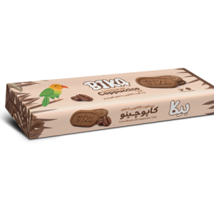 بیسکویت 130 گرمی بیکا کاکائویی با طعم کاپوچینو