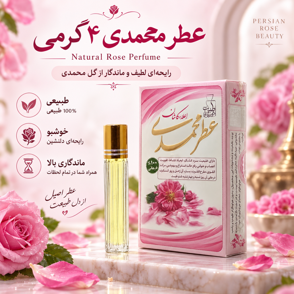 عطر گل محمدی 4 گرم