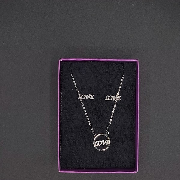 ست گوشواره و گردن بند مدل  لاو