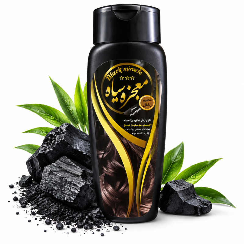 شامپو زغال فعال ۲۹۰ گرم | شامپو مراقبت از مو