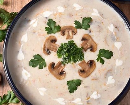 دستور پخت سوپ تره فرنگی با قارچ
