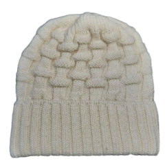 کلاه پشمی سفید مرینوس  (پشم گوسفندی)