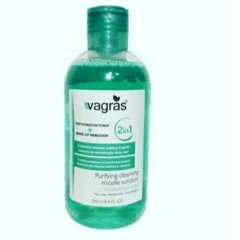 تونر، محلول گیاهی پاک کننده آرایش و صورت واگراس ( حاوی روغن هل و عصاره خیار سبز)