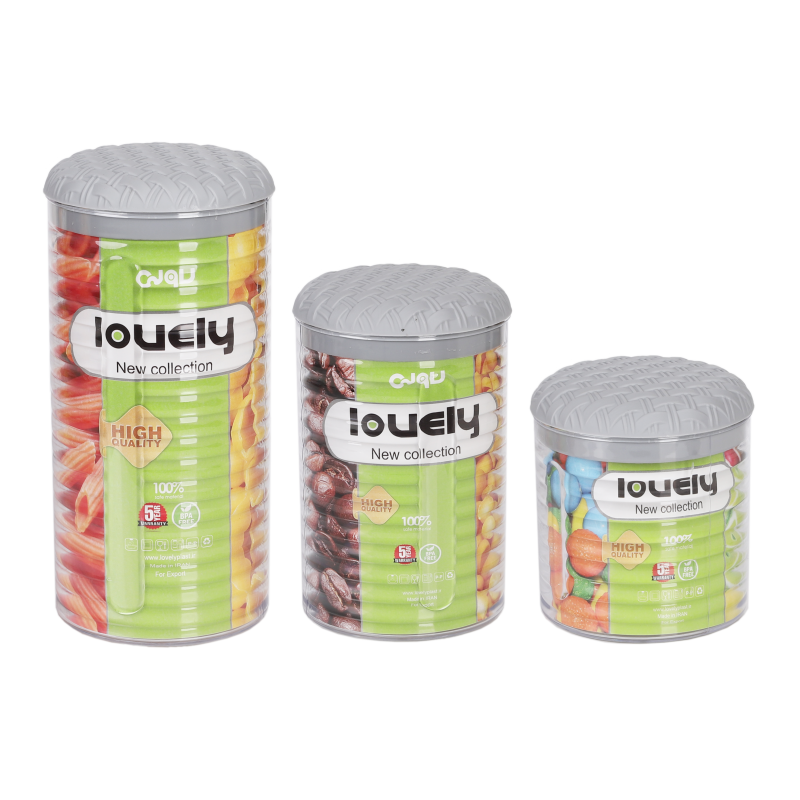 قوطی حبوبات کریستال گرد