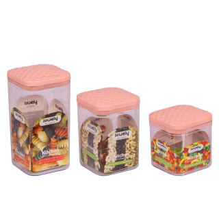 قوطی حبوبات کریستال چهارگوش