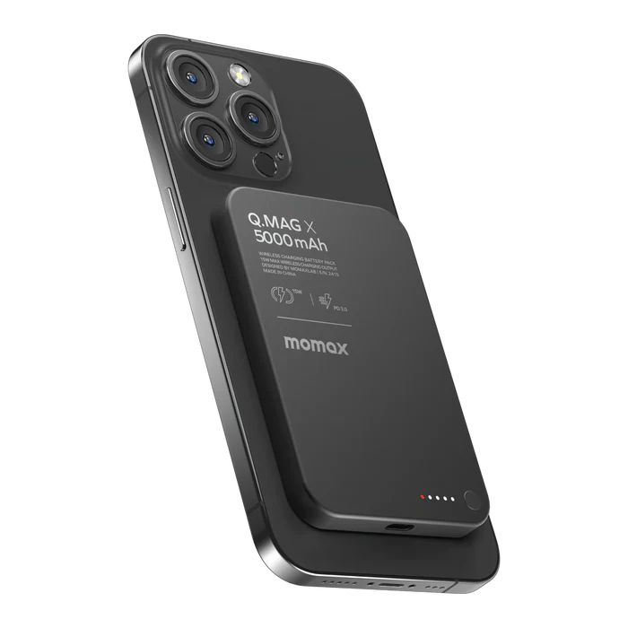پاوربانک مگسیف مومکس مدل Momax Q.Mag X Magnetic Wireless Power Bank ظرفیت 5000 میلی آمپر توان 20 وات