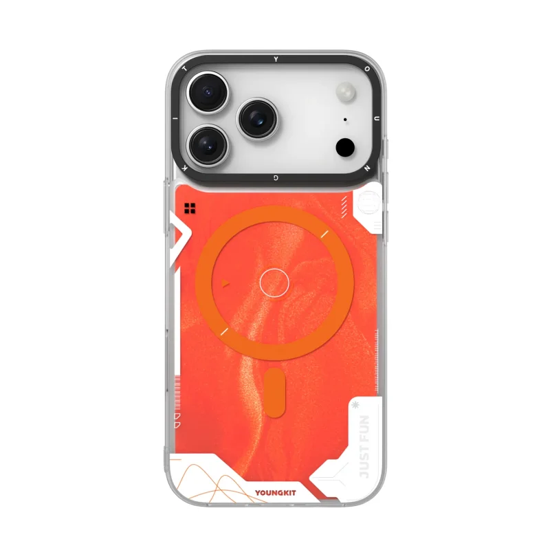 قاب یانگ کیت Youngkit Cyberpunk Luminous Quicksand Orange  برای آیفون 17 پرو