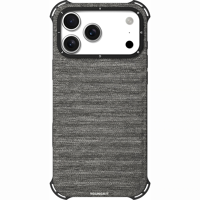 قاب یانگ کیت  Youngkit Canvas Fabric Gray برای آیفون 17 پرو مکس