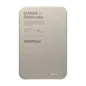 پاوربانک مگسیف مومکس مدل Momax Q.Mag X Magnetic Wireless Power Bank ظرفیت 5000 میلی آمپر توان 20 وات