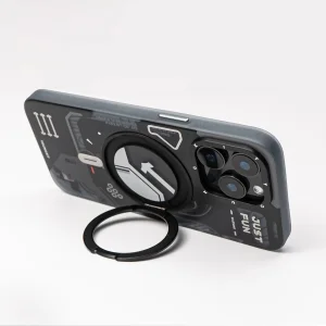 قاب یانگ کیت Youngkit Cyberpunk 360° Spin Magnetic Stand Case Black برای آیفون 17 پرو مکس