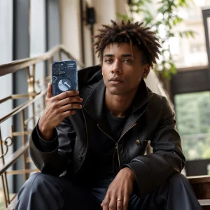 قاب یانگ کیت Youngkit Cyberpunk 360° Spin Magnetic Stand Case Black برای آیفون 17 پرو مکس