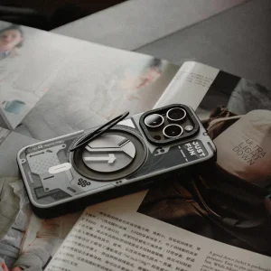 قاب یانگ کیت Youngkit Cyberpunk 360° Spin Magnetic Stand Case Black برای آیفون 17 پرو مکس