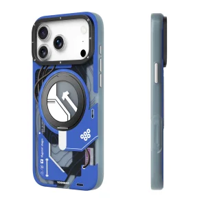 قاب یانگ کیت Youngkit Cyberpunk 360° Spin Magnetic Stand Case Blue برای آیفون 17 پرو