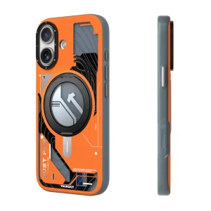 قاب یانگ کیت Youngkit Cyberpunk 360° Spin Magnetic Stand Case Orange برای آیفون 17 پرو مکس