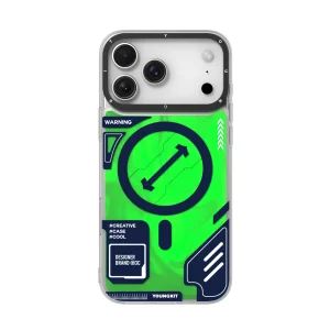 قاب یانگ کیت Youngkit Cyberpunk Luminous Quicksand Green  برای آیفون 17 پرو مکس
