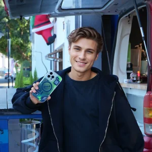 قاب یانگ کیت Youngkit Cyberpunk Luminous Quicksand Blue  برای آیفون 17 پرو