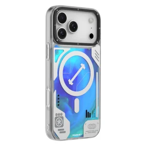 قاب یانگ کیت Youngkit Cyberpunk Luminous Quicksand Blue  برای آیفون  17 پرو