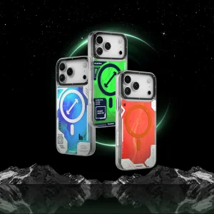 قاب یانگ کیت Youngkit Cyberpunk Luminous Quicksand Blue  برای آیفون  17 پرو