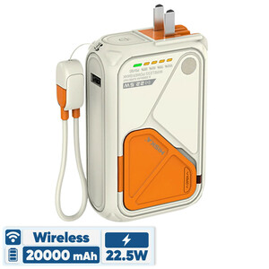 پاوربانک بی‌سیم 22.5 وات هیسکا مدل HP-223PD ظرفیت 20000 میلی آمپر ساعت