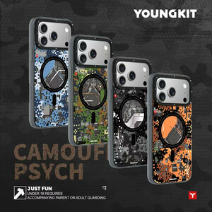 قاب یانگ کیت  Youngkit Camouflage Blue  برای آیفون 17 پرو مکس