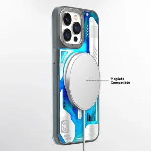 قاب یانگ کیت Youngkit Cyberpunk Luminous Quicksand Blue  برای آیفون  15 پرومکس