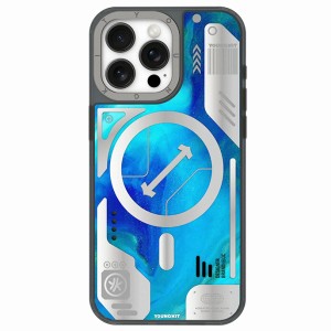 قاب یانگ کیت Youngkit Cyberpunk Luminous Quicksand Blue  برای آیفون  15 پرومکس