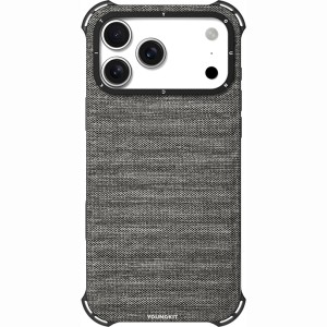 قاب یانگ کیت  Youngkit Canvas Fabric Gray برای آیفون 17 پرو مکس