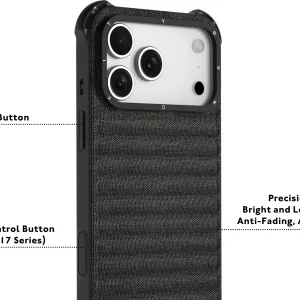 قاب یانگ کیت  Youngkit Canvas Fabric Gray برای آیفون 17 پرو مکس