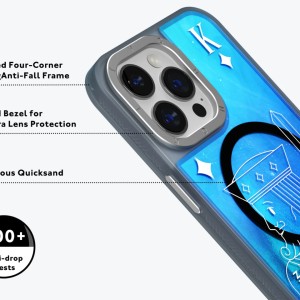 قاب یانگ کیت Youngkit Luminous Quicksand Carreaux برای سری آیفون 15