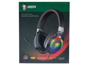 هدفون مخصوص بازی با سیم گرین Green K10 RGB Professional Gaming Headphones