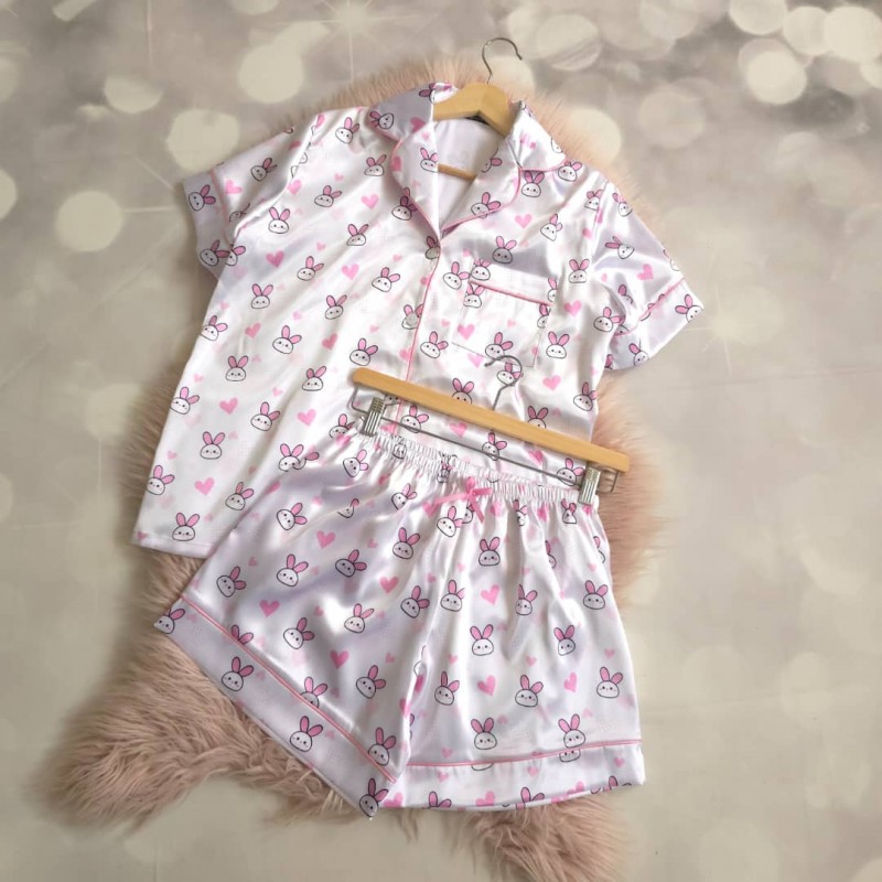 بلوز آستین کوتاه و شورت مغزی