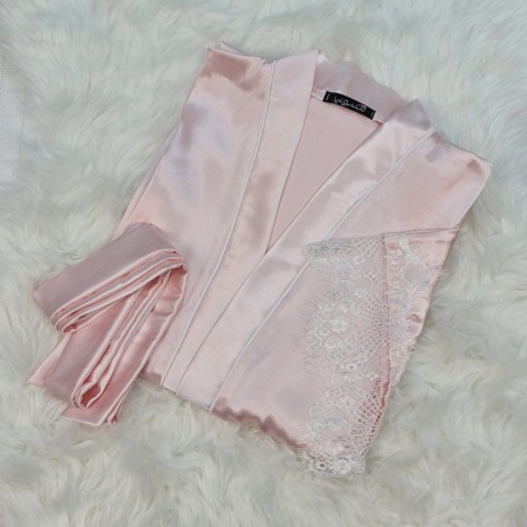 روبدوشامبر مگنولیا با تور مژه ای و مغزی