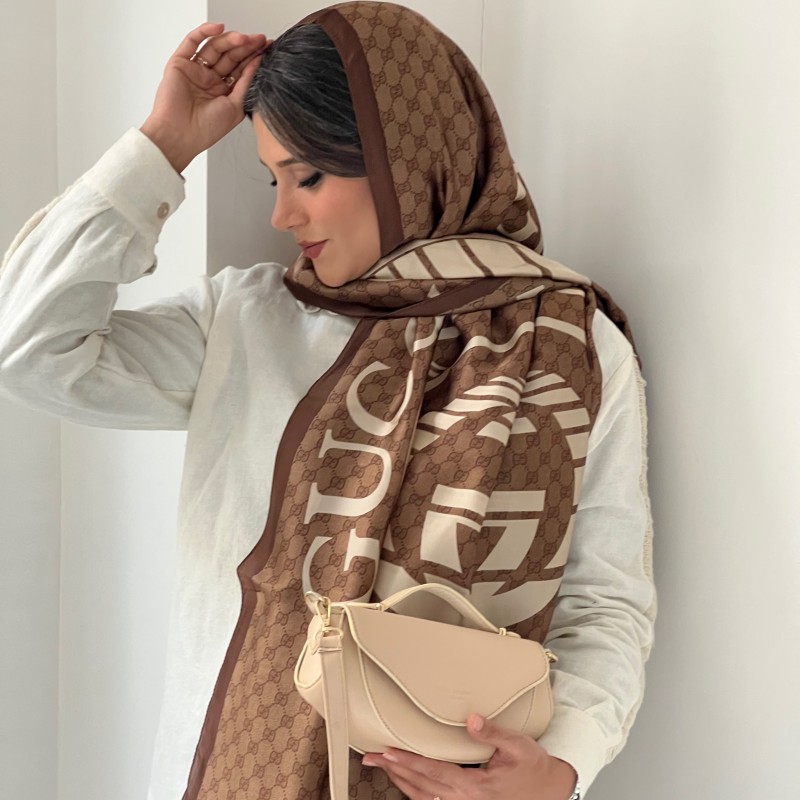 شال ابریشم طرح برند