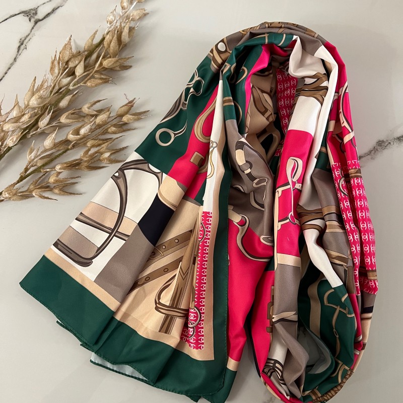 شال ساتن ابریشم تک رو