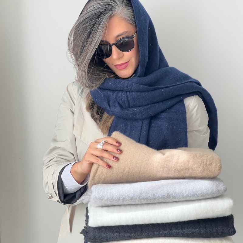 شال موهر پولکی مانلی