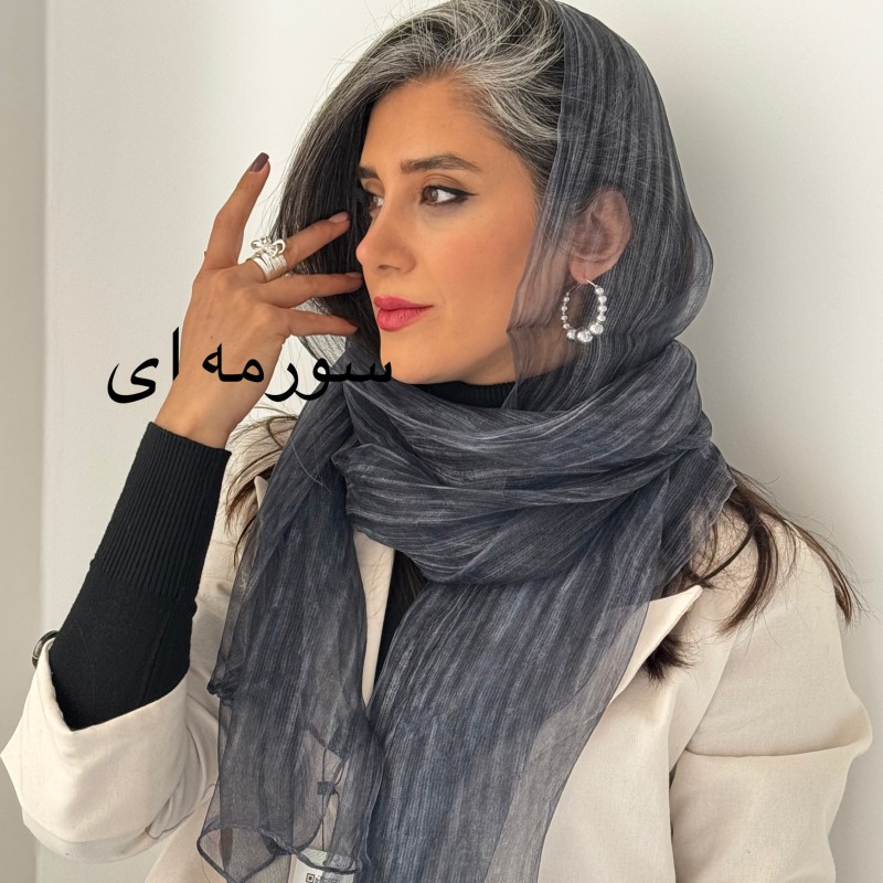 شال حریر شیشه ای ابریشم