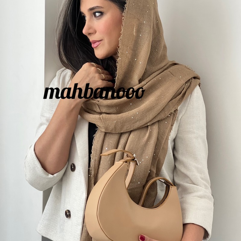 شال تمام پولک کهربا