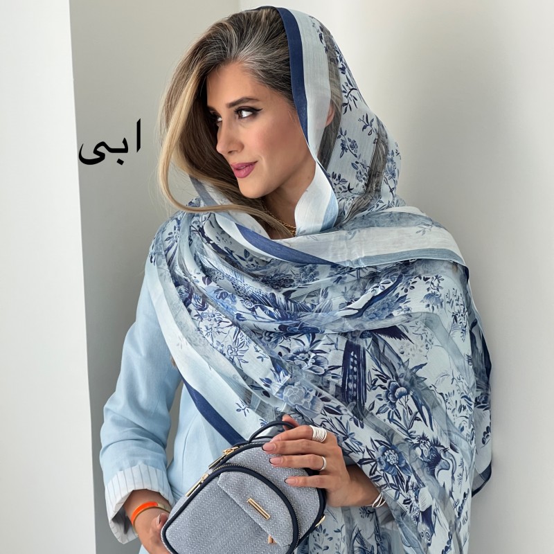 شال ابریشم میله ای پرستو