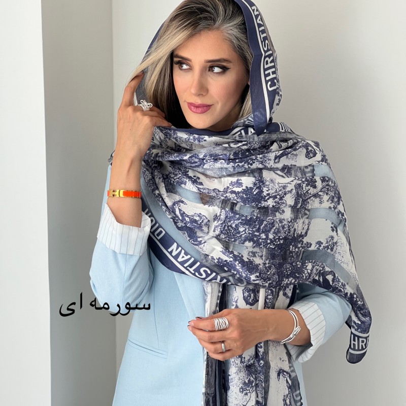 شال ابریشم میله ای دیور