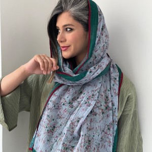 شال نخی گلدار