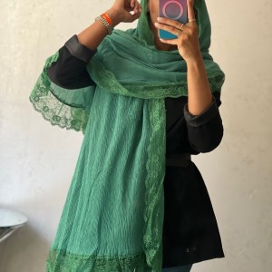 شال نخی شاین دانتل دار